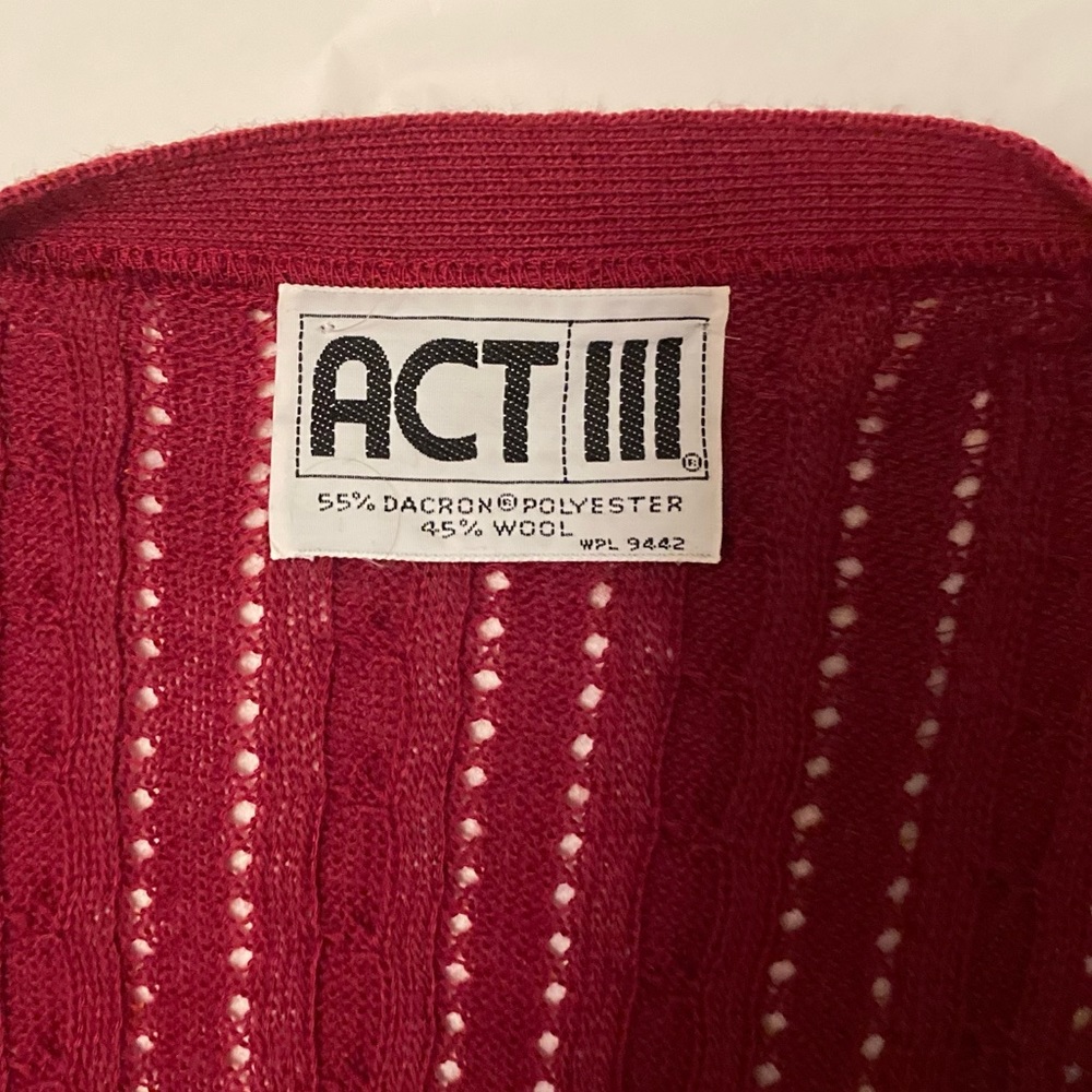 Act III Pointelle Knit Cardigan - Picture 8 of 12